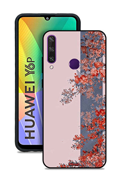 Tolwak Huawei Y6p Protective Case Cover Tree Leaves And Flowers Art