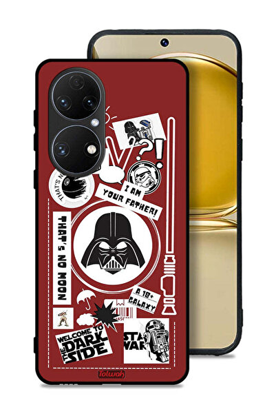 Tolwak غطاء حماية لهاتف Huawei P50 ملصق "مرحبًا بكم في الجانب المظلم"