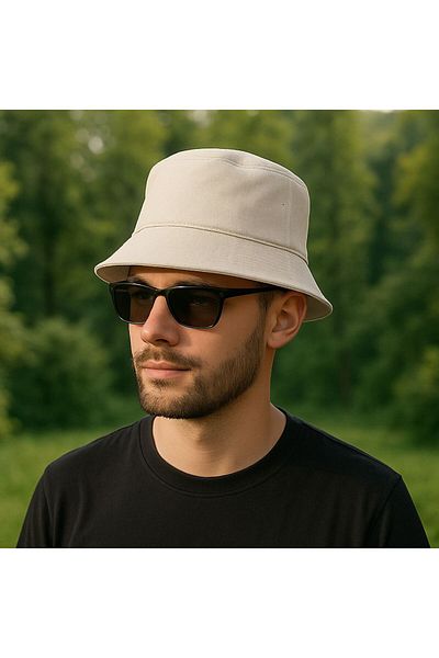 SFCOLLECTION Unisex Bucket Bermuda Hat - Cotton Fabric Casual Summer Bucket Fisherman Hat