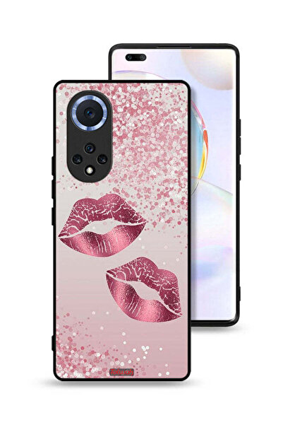 Tolwak غطاء حماية لهاتف Honor 50 Pro برسومات شفاه لامعة