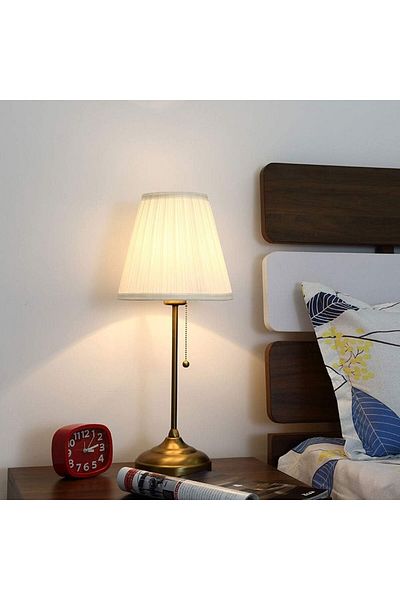 COOYA Table Lamp Brass 22 x 54 x15 cm warm lightning White/Gold
