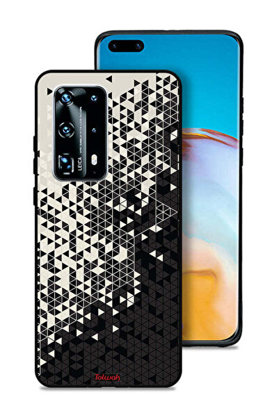 Tolwak غطاء حماية لهاتف هواوي P40 Pro Plus 5G بنمط مثلث فني رقمي