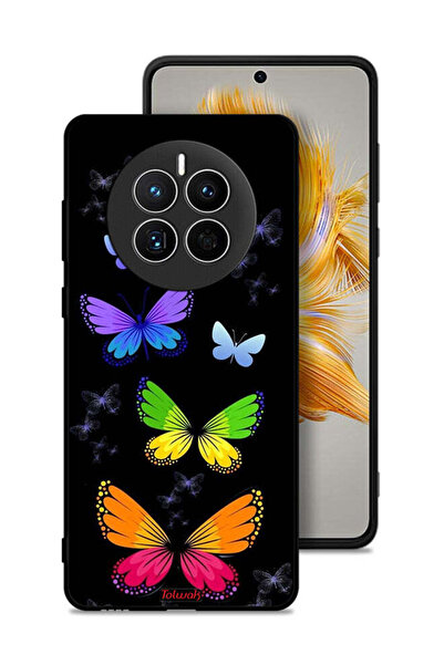 Tolwak غطاء حماية لهاتف هواوي ميت 50 بنقشة فراشات ملونة