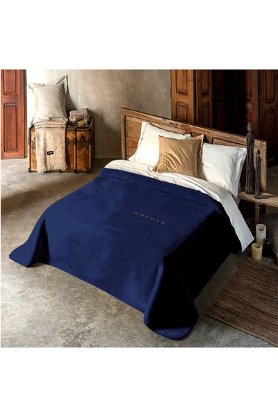 ROCHAS Plain blanket, Rochas brand, made in Spain (for two people, 220 x 240)
