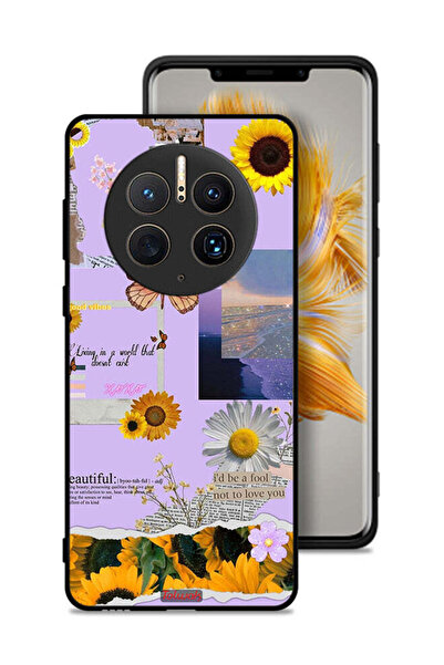Tolwak Huawei Mate 50 Pro Protective Case Cover Beautiful Sunflower Stickers
