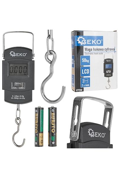 GEKO Digital Scale with Hook, Maximum Capacity 50 kg, Geko G71150