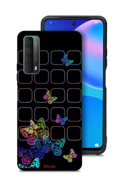 Tolwak غطاء حماية لهاتف هواوي بي سمارت (2021) بنقشة فراشات ملونة