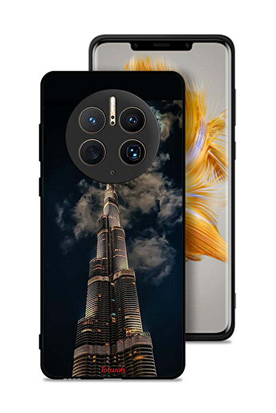 Tolwak Huawei Mate 50 Pro Protective Case Cover Burj Khalifa In Night
