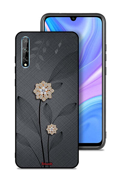 Tolwak غطاء حماية لهاتف هواوي بي سمارت إس بتصميم زهور ماسية