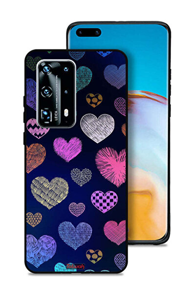 Tolwak غطاء حماية لهاتف هواوي بي 40 برو بلس 5G بنقشة قلوب حجرية