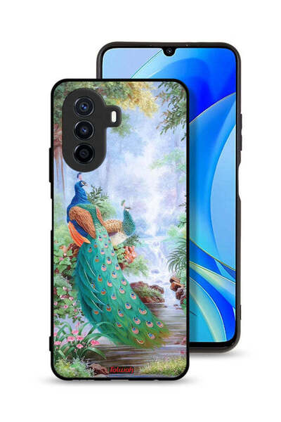 Tolwak غطاء حماية لهاتف هواوي نوفا Y70 بنقشة الطاووس
