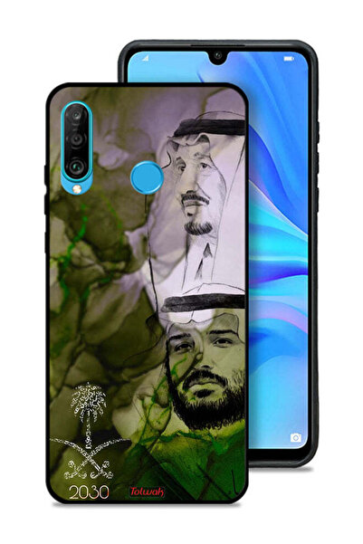 Tolwak غطاء حماية لهاتف هواوي نوفا 4e، ملصق فني للملك سلمان وولي العهد محمد