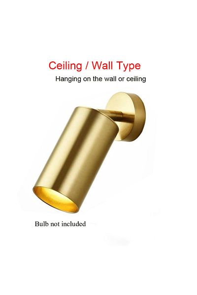 Choice No Bulb Wall - Gold color Golden Vintage Industrial Wall Sconce Light GU10 Black White Surface Mount