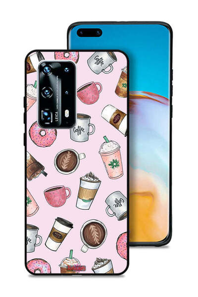 Tolwak غطاء حماية لهاتف هواوي بي 40 برو بلس 5G، رسمة محبي القهوة