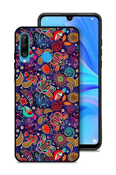 Tolwak غطاء حماية لهاتف هواوي بي 30 لايت بنقشة أوراق طيور وزهور ملونة