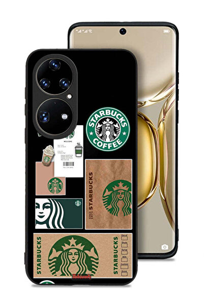 Tolwak غطاء حماية لهاتف هواوي P50 Pro، ملصق ستاربكس