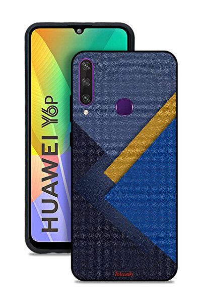 Tolwak غطاء حماية لهاتف هواوي Y6p بنقشة مثلثات جلدية