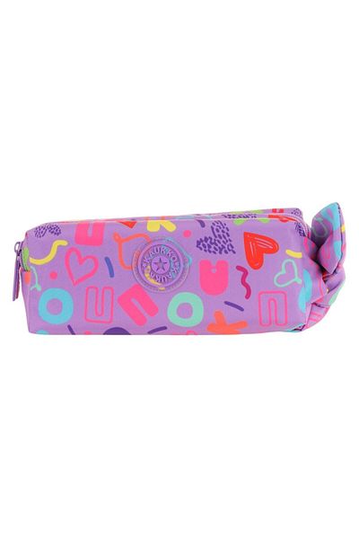 KAUKKO Geantă pentru creion/suport pentru stilou cu două compartimente violet Kaukko pentru fete - K2695
