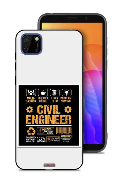 Tolwak غطاء حماية لهاتف هواوي Y5p، ملصق مهندس مدني