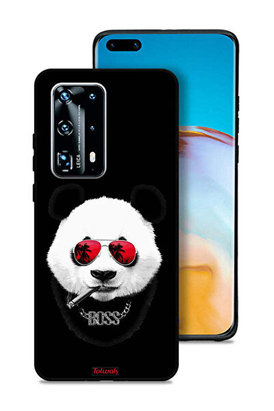 Tolwak غطاء حماية لهاتف هواوي بي 40 برو بلس 5G، تصميم بوس باندا