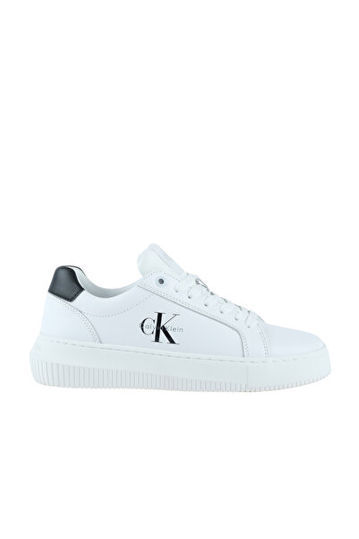 Calvin Klein Chunky Cupsole Mono Kadın Beyaz Ayakkabı (YW0YW01872-01W)