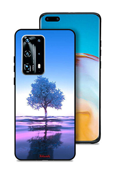 Tolwak غطاء حماية لهاتف هواوي P40 Pro Plus 5G بتصميم شجرة نيون وانعكاس مائي ف...