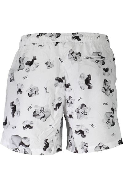 Karl Lagerfeld - Men's white floral swimsuit