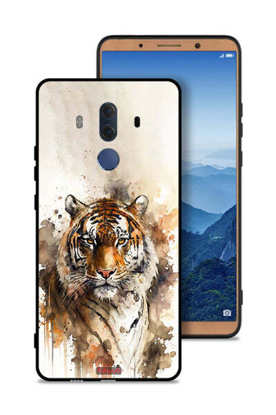 Tolwak غطاء حماية لهاتف هواوي ميت 10 برو بتصميم فن تجريدي من جلد الفهد