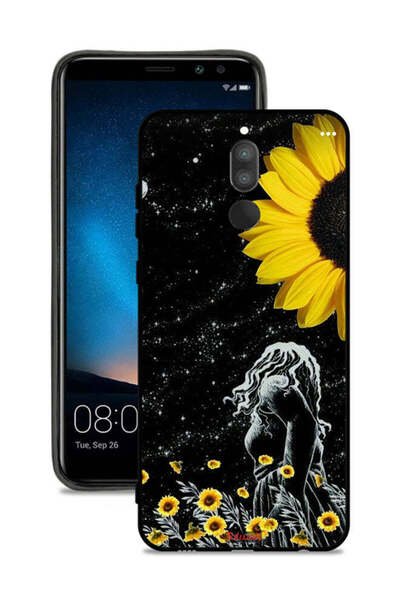 Tolwak غطاء حماية لهاتف هواوي ميت 10 لايت بتصميم فتاة تنظر إلى القمر