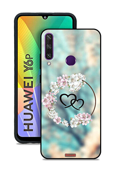 Tolwak غطاء حماية لهاتف هواوي Y6p بتصميم قلوب في فن الخاتم