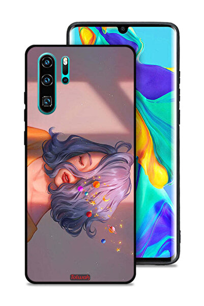 Tolwak غطاء حماية لهاتف هواوي P30 برو بتصميم فتاة وفضاء