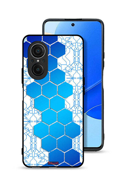 Tolwak غطاء حماية لهاتف هواوي نوفا 9 SE بنمط شبكة أيقونات سداسية الأضلاع