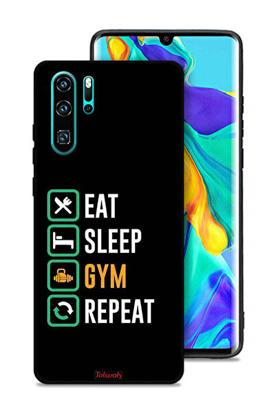 Tolwak غطاء حماية لهاتف هواوي P30 Pro، Eat Sleep Gym Repeat