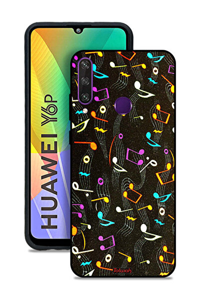 Tolwak غطاء حماية لهاتف هواوي Y6p بنمط قماش موسيقي