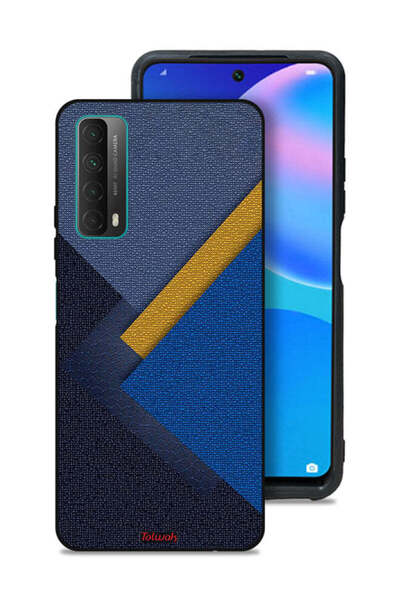 Tolwak غطاء حماية لهاتف هواوي بي سمارت (2021) بنقشة مثلثات جلدية