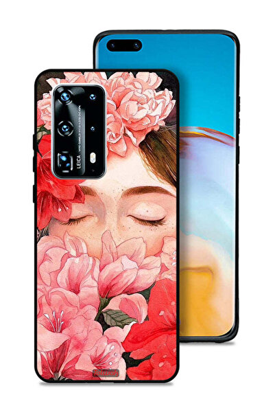 Tolwak غطاء حماية لهاتف هواوي P40 Pro Plus 5G، وجه فتاة مختبئة بين الزهور