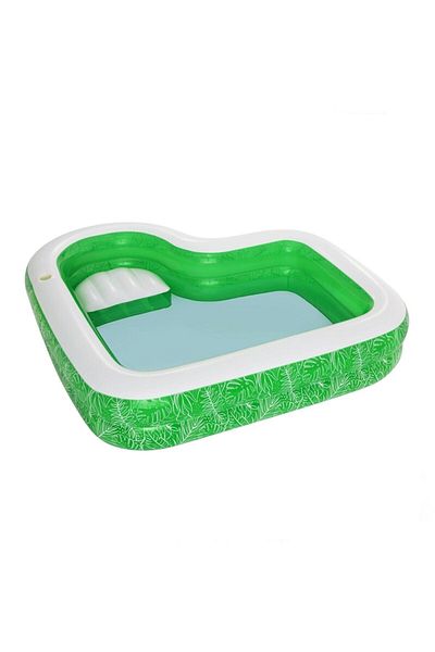 BESTWAY Family Inflatable Pool in Tropical Forest Shape - 231 x 231 x 51 cm Green