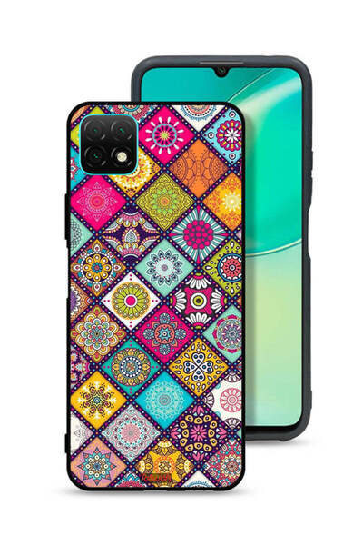 Tolwak غطاء حماية لهاتف هواوي نوفا Y60 بنقشة مربعات ماندالا