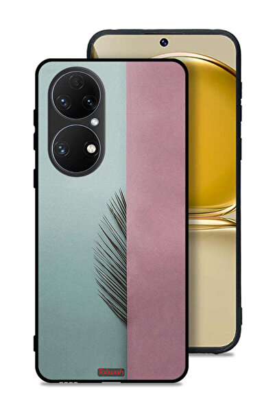 Tolwak غطاء حماية لهاتف هواوي بي 50 بتصميم نصف أوراق