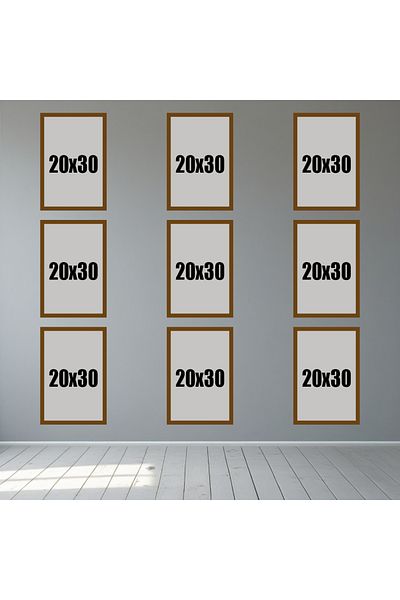 Tooall 20X30 Brown Blank Frame Set – 1-Piece, 2-Piece, 3-Piece, 6-Piece, 9-Piece Wall Decor Frame