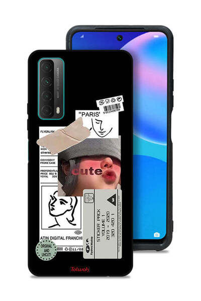 Tolwak غطاء حماية لهاتف هواوي بي سمارت (2021) بملصق لطيف