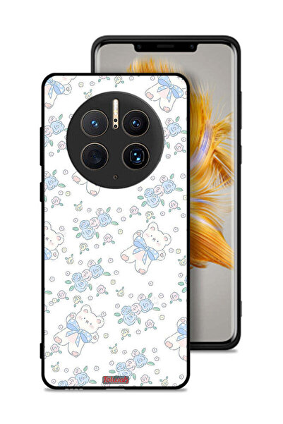 Tolwak غطاء حماية لهاتف هواوي ميت 50 برو مع أيقونة دب تيدي لطيف وزهور