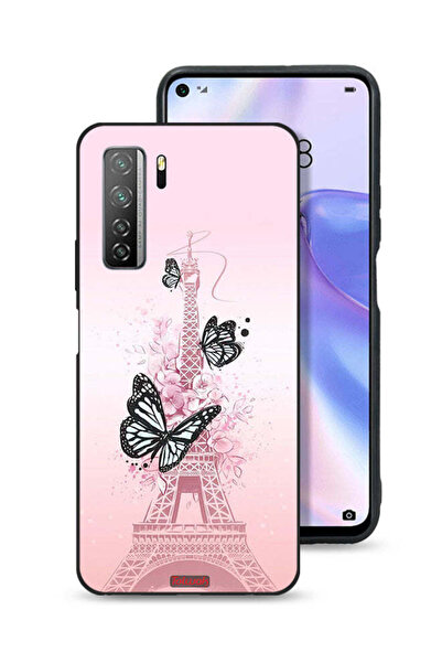 Tolwak غطاء حماية لهاتف هواوي نوفا 7 إس إي 5G بنقشة فراشات على برج إيفل