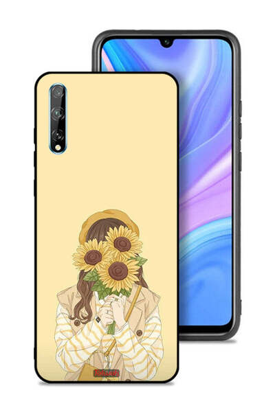 Tolwak غطاء حماية لهاتف هواوي بي سمارت إس مع وجه مخفي وزهور عباد الشمس