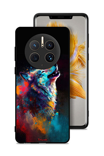 Tolwak غطاء حماية لهاتف هواوي ميت 50 برو بتصميم ذئب ملون
