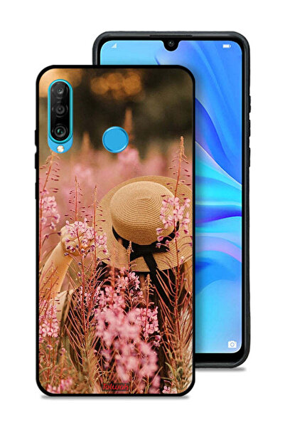 Tolwak غطاء حماية لهاتف هواوي نوفا 4e بتصميم فتاة قبعة مزينة بالزهور