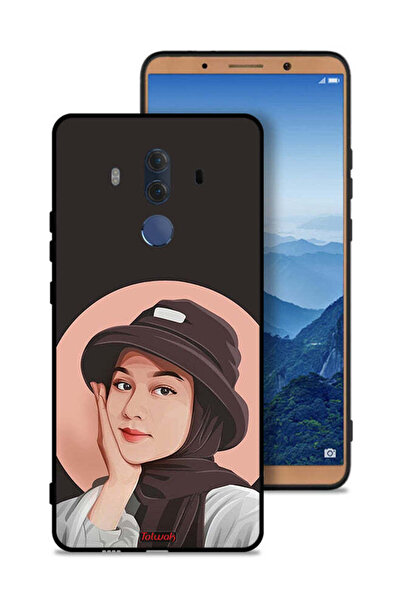 Tolwak غطاء حماية لهاتف هواوي ميت 10 برو بتصميم فتاة قبعة لطيفة