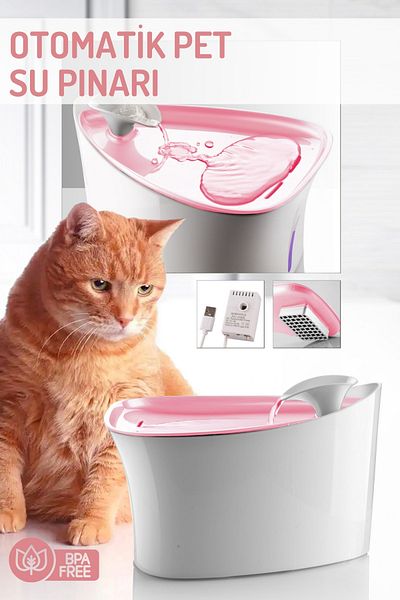 Nandy Kids Ultra Quiet Cat Dog Water Dispenser Water Fountain, 2.5Lt.