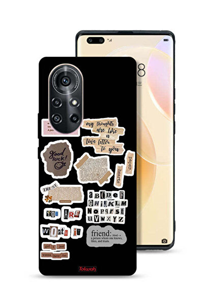 Tolwak غطاء حماية لهاتف هواوي نوفا 8 برو، ملصقات عبارات الحظ السعيد