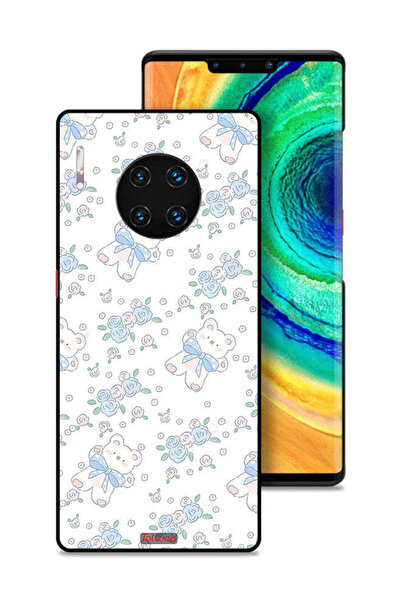 Tolwak غطاء حماية لهاتف هواوي ميت 30 برو مع أيقونة دب تيدي لطيف وزهور